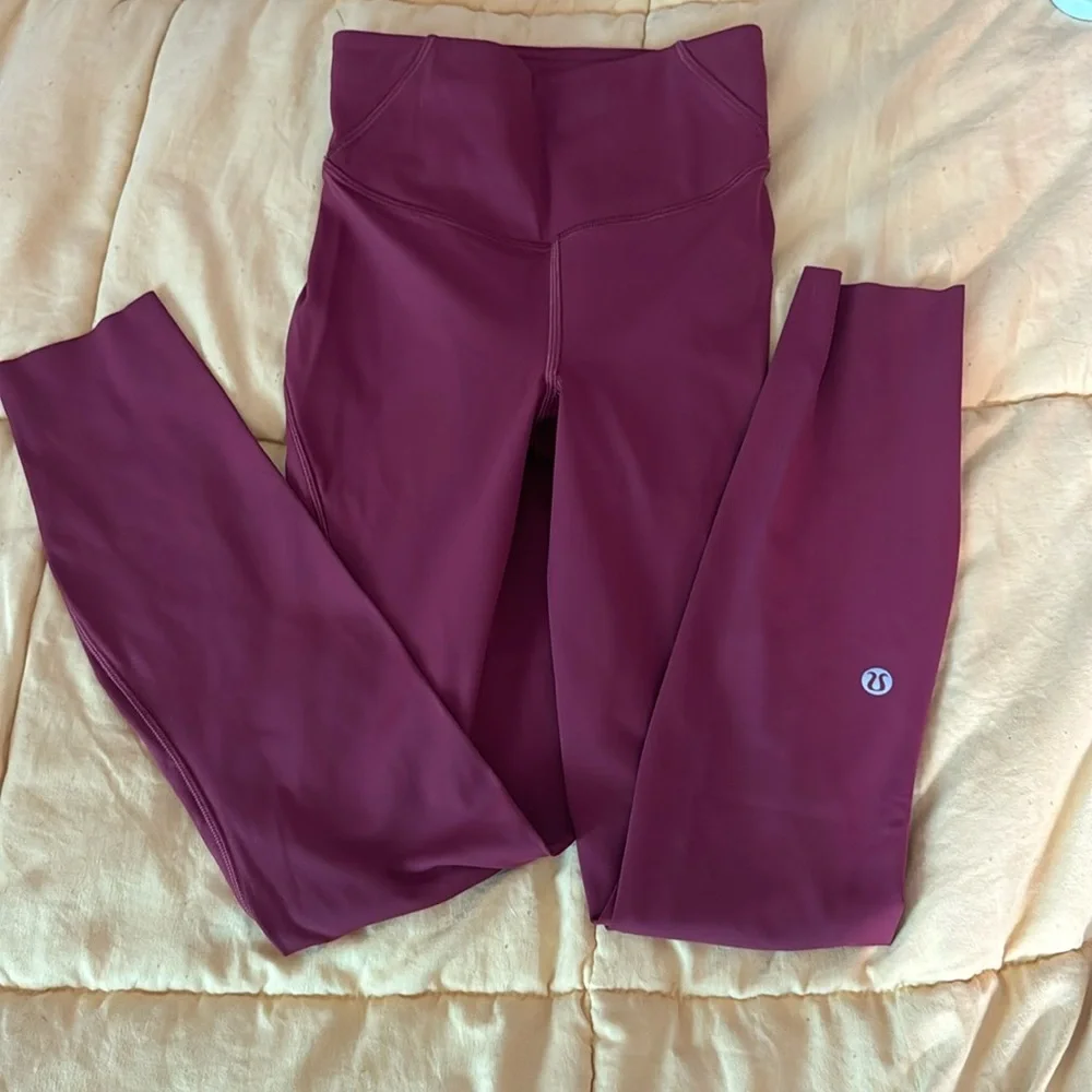 Lululemon base pace cropped high waist leggings size 0 NWOT raw hem inseam 25 - Picture 7 of 7